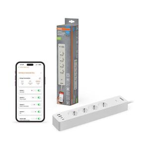 Imagine Osram – Prelungitor SMART+ cu 4 prize (tip F) + 2x USB-A + 2x USB-C, Wi‑Fi