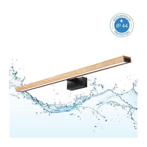 Imagine BRILAGI - Iluminare LED pentru oglindă de baie 3-în-1 WOODY MIRROR LED/15W/230V IP44 negru/stejar