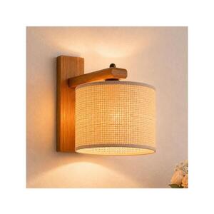 Imagine Aplică de perete AIDA 1xE27/15W/230V stejar/rafie