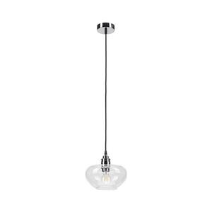 Imagine Lustră suspendată pe cablu FLO 1xE27/15W/230V crom lucios/abajur din sticlă transparentă