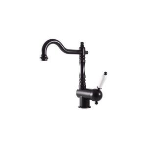 Imagine RAV Slezák L508.0/8CMAT-baterie pentru chiuvetă/lavoar LABE RETRO 25, 6cm negru mat