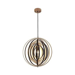 Imagine Lustră suspendată din lemn cu cablu, 1xE27/60W/230V, Ø 50 cm, lemn masiv/furnir/lemn de cauciuc