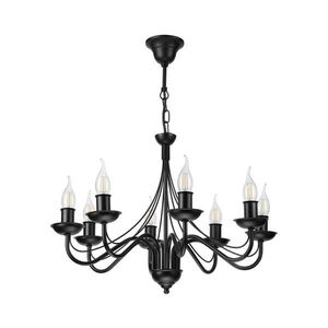 Imagine Candelabru cu lanț ANTON 8xE14/60W/230V negru