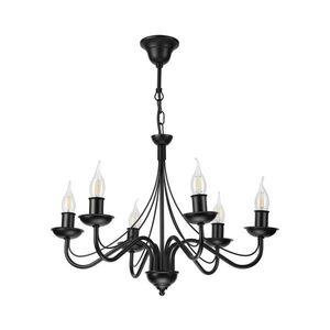 Imagine Candelabru cu lanț ANTON 6xE14/60W/230V, negru