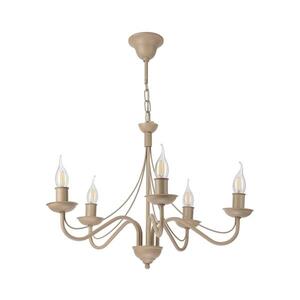 Imagine Lustru suspendat pe lanț ANTON 5xE14/60W/230V bej