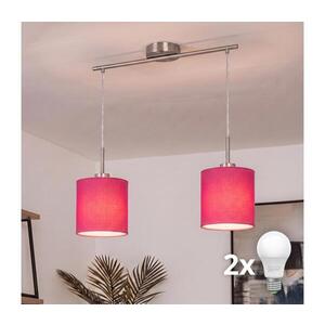 Imagine BRILAGI - Lustră LED suspendată pe cablu NUBILA 2xE27/60W/230V roz