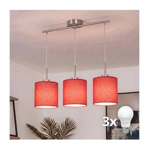 Imagine BRILAGI - Candelabru LED pe cablu NUBILA 3xE27/60W/230V roșu