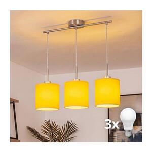 Imagine BRILAGI - Lustră LED suspendată pe cablu NUBILA 3xE27/60W/230V galbenă