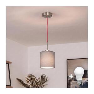Imagine BRILAGI - Pendul LED pe cablu NUBILA 1xE27/60W/230V Ø 14 cm roșu/gri deschis