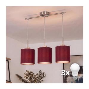 Imagine BRILAGI - Lustră LED suspendată pe cablu NUBILA, 3x E27/60W/230V, roșu pompeian