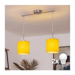 Imagine BRILAGI - Lampă suspendată LED pe cablu NUBILA 2xE27/60W/230V, galbenă