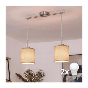 Imagine BRILAGI - Candelabru LED suspendat pe cablu NUBILA 2xE27/60W/230V maro deschis