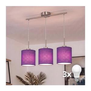 Imagine BRILAGI - Lustru LED pe cablu NUBILA 3xE27/60W/230V mov