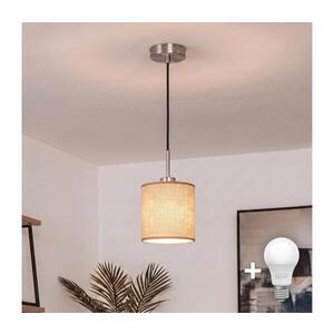 Imagine BRILAGI - Lustră LED suspendată pe cablu NUBILA 1xE27/60W/230V Ø 14 cm negru/maro deschis
