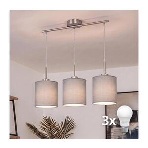 Imagine BRILAGI - Lustru LED suspendat pe cablu NUBILA 3xE27/60W/230V, gri deschis