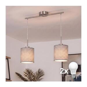 Imagine BRILAGI - Lustră LED pe cablu NUBILA 2xE27/60W/230V gri