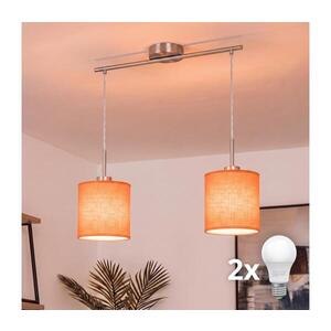 Imagine BRILAGI - Candelabru LED suspendat pe cablu NUBILA 2xE27/60W/230V portocaliu