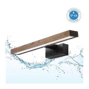 Imagine BRILAGI - LED iluminare oglindă pentru baie 3în1 WOODY MIRROR LED/8W/230V IP44 negru/stejar-nuc