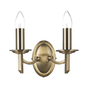 Imagine Där Lighting AMB0975 - Aplică de perete AMBASSADOR 2xE14/40W/230V alamă