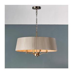 Imagine Där Lighting CRI0429 - Candelabru suspendat cu lanț CRISTIN 4xE14/40W/230V alamă/taupe