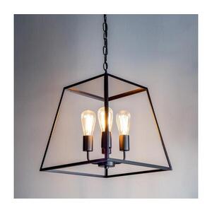 Imagine Där Lighting ACA8622 - Candelabru suspendat pe lanț ACADEMY 4xE27/60W/230V negru