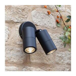 Imagine Där Lighting ORT0922 - Aplică LED de exterior ORTEGA, 2x GU10/5W/230V, IP65, negru