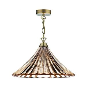 Imagine Där Lighting ARD866 -Lustru suspendat cu lanț ARDECHE 1xE27/60W/230V alamă/maro fumuriu
