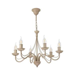 Imagine Lustră suspendată pe lanț ANTON 6xE14/60W/230V bej
