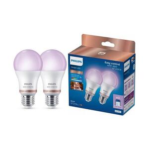 Imagine Set 2x bec LED RGB dimabil Philips SMART A60 E27/12, 5W/230V 2200-6500K