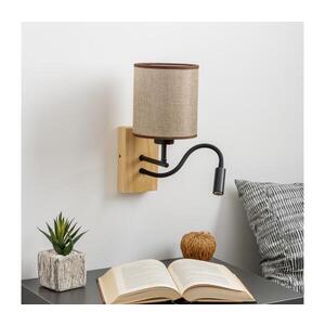 Imagine Lampă LED de perete BRILAGI NUBILA WOOD 1xE27/25W/230V + LED/3W stejar/maro