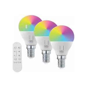 Imagine NEO 07745CDO - Set de 3 becuri LED RGB+CCT dimabile E14/6W/230V Wi‑Fi + telecomandă