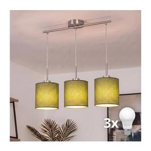 Imagine BRILAGI - Lustră LED suspendată cu cablu NUBILA 3xE27/60W/230V verde