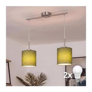 Imagine BRILAGI - Lustră LED suspendată pe cablu NUBILA 2xE27/60W/230V verde