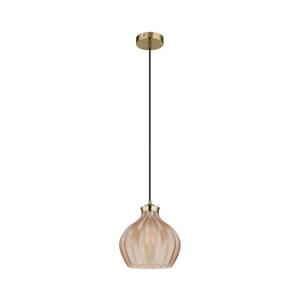 Imagine Globo 15898H - Candelabru suspendat pe cablu JESSICA 1xE27/60W/230V Ø 22 cm auriu