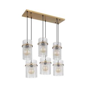 Imagine Globo 15698-6HM - Candelabru suspendat pe cablu GORLEY 6xE27/60W/230V auriu