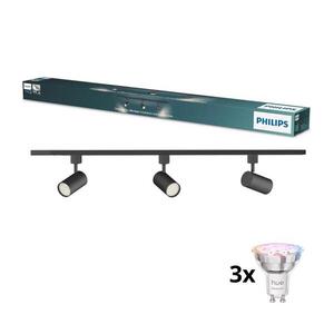 Imagine Philips - Spot LED dimabil pe șină, sistem EASYLINK 3xGU10/4, 7W/230V 1m negru