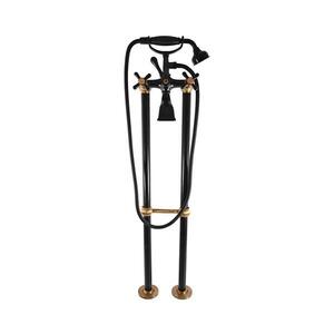 Imagine RAV Slezák MK150.5/2CMATSM - Set pentru cadă cu baterie MORAVA RETRO, negru/alamă