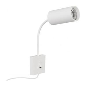 Imagine 08296L - Lampă de perete cu USB PUNTO 1xGU10/9W/230V albă