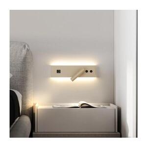 Imagine BRILAGI-LED Aplică spot de perete cu port USB NOCTIS LED/3W/230V+LED/9W bej
