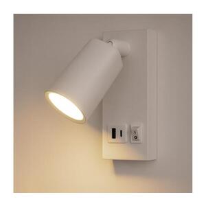 Imagine Spot LED de perete cu USB LED/5W/230V alb