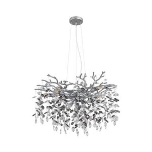 Imagine Globo 64138H2S - Lustru suspendat cu cablu QUEENA 10xE14/40W/230V argintiu