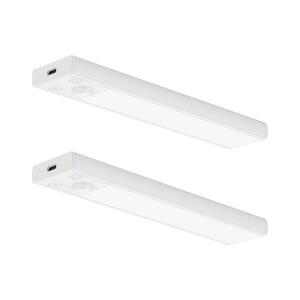 Imagine Set de 2 corpuri LED reîncărcabile pentru mobilier cu senzor VIRO, LED/1W/800 mAh, 20 cm, CCT, alb