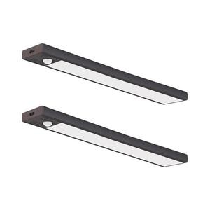 Imagine Set 2x iluminare LED reîncărcabilă pentru mobilier cu senzor VIRO, 1, 2 W, 800 mAh, 30 cm, CCT, negru
