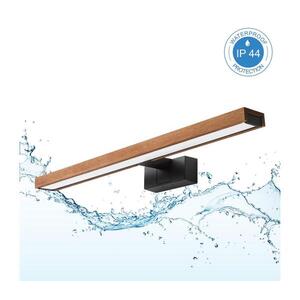 Imagine BRILAGI-LED Iluminare oglindă de baie 3în1 WOODY MIRROR LED/12W/230V 60 cm IP44 negru/stejar