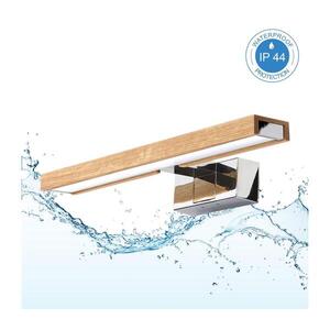 Imagine BRILAGI-LED Iluminare pentru oglindă de baie 3 în 1 WOODY MIRROR LED/8W/230V 40 cm IP44 crom/stejar