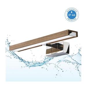 Imagine BRILAGI-LED Iluminare pentru oglindă de baie 3în1 WOODY MIRROR LED/8W/230V IP44 crom/stejar nuc