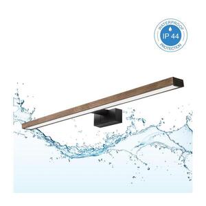 Imagine BRILAGI -LED iluminare pentru oglindă de baie 3-în-1 WOODY MIRROR LED/15W/230V IP44 negru/stejar-nuc