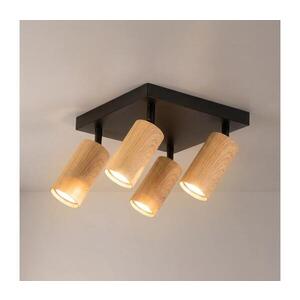 Imagine BRILAGI - Corp de iluminat spot SELE SQUARE 4xGU10/30W/230V negru/decor stejar