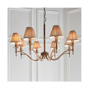 Imagine Endon 63629 - Candelabru cu lanț STANFORD 8xE14/40W/230V alamă/bej