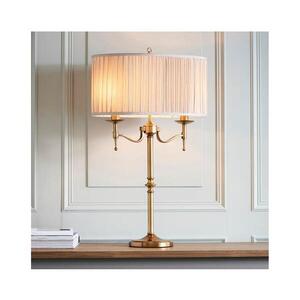 Imagine Endon 63648 - Lampă de birou STANFORD 2xE14/40W/230V alamă/bej